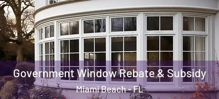  Government Window Rebate & Subsidy Miami Beach - FL