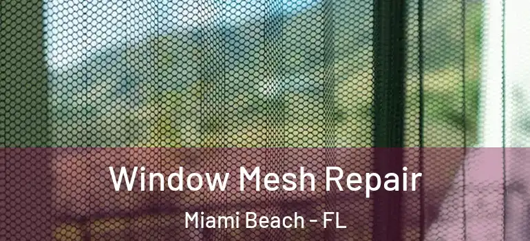  Window Mesh Repair Miami Beach - FL